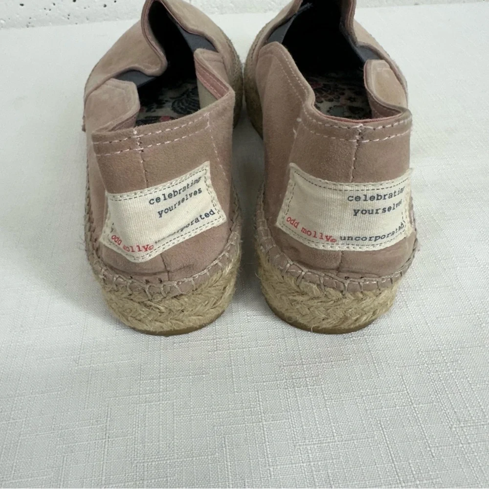 Odd Molly Size 37 Beige Suede Slip On Espadrilles